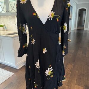 Free People Time on My Side- Black Mini Dress